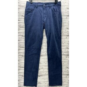 Rhone Pants Men's 33x31 Washed Blue Stretch Everyday Twill 5 Pocket Chino 101253